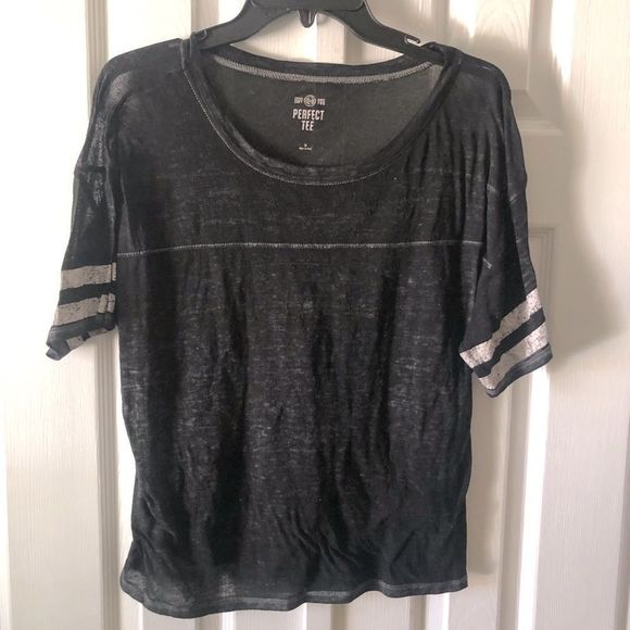 SO black sheer perfect baseball tee size M - Picture 1 of 2